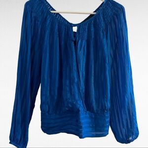 BCBG MAXAZRIA Saphire Blue Top Open Back